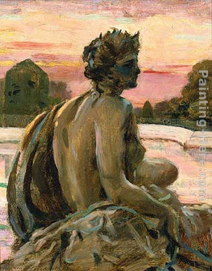One of the Figures at the Parterre d'Eau painting - James Carroll Beckwith One of the Figures at the Parterre d'Eau art painting
